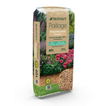 Paillage de plaquettes de bois naturel - sac de 60
