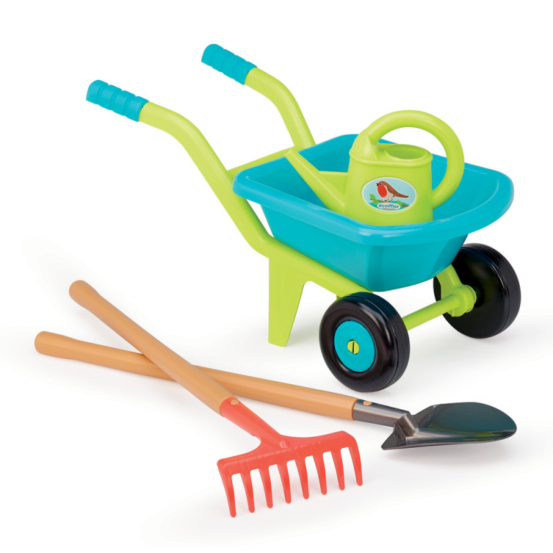 Brouette garnie de luxe pour petit jardinier en he
