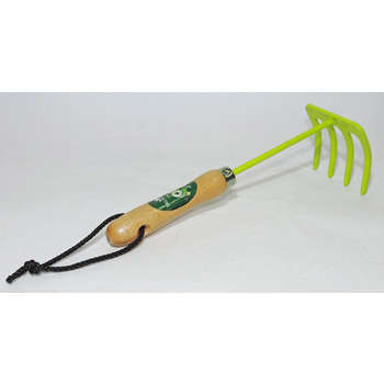 Râteau de jardin vert pour enfant avec poignée en