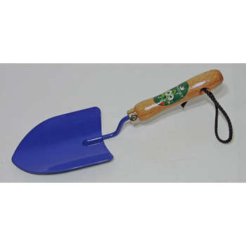 Transplantoir de jardin bleu petit modèle avec poi