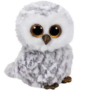 Peluche hibou TY Beanie Boo : polyester, 15cm