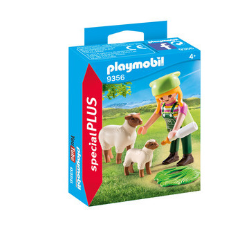 Figurine : Fermière avec moutons