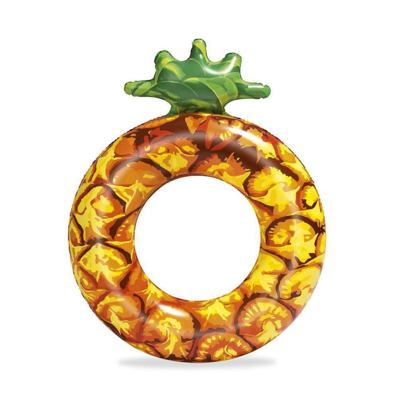 Bouée ananas Fashion jaune - 88x116 cm