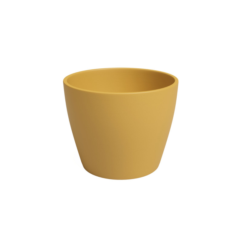 Cache-pot Nubia Cactus en céramique, coloris jaune