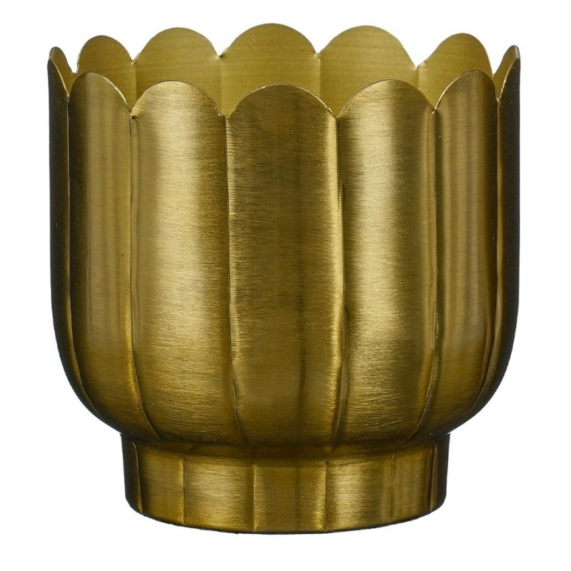 Cache-pot Barton, coloris or - H. 15xD. 15cm