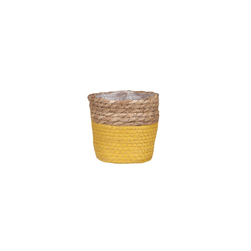 Cache-pot Rachel, coloris jaune foncé - H. 12xD. 1