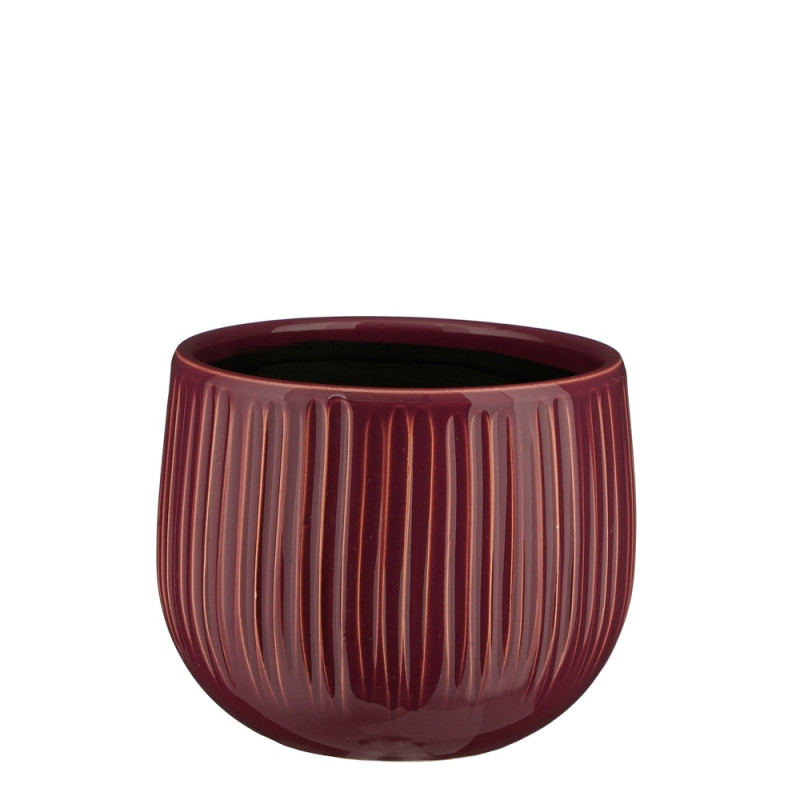 Cache-pot Pablo, en céramique, coloris violet - H.