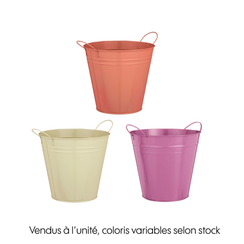Cache-pot en zinc Joey, 3 coloris disponibles - H.