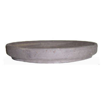 Soucoupe : ronde, terre cuite, d.13cm