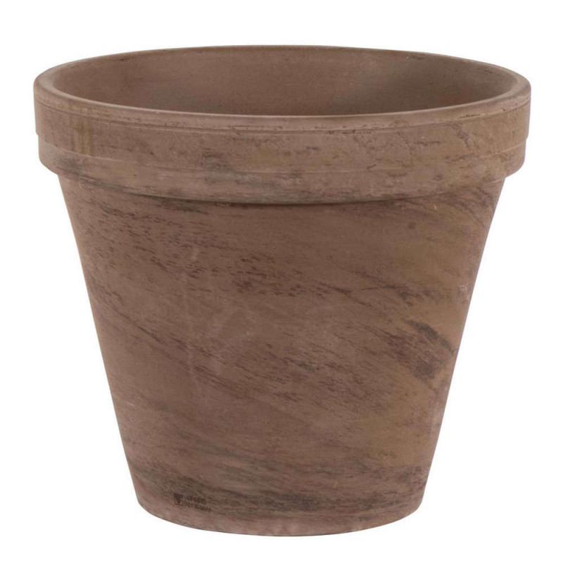 Pot en terre cuite, basalte : Ø26xH.22,3cm