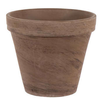 Pot en terre cuite, basalte : Ø31,5xH.25,2cm