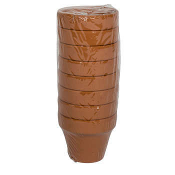 Pots horticoles x5, en terre cuite basalt Ø 8,1 x