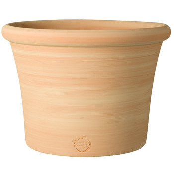 Pot en terre cuite : blanc, 4L, 24x19cm