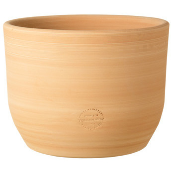 Pot rond Macetero, en terre cuite claire D31 x H.