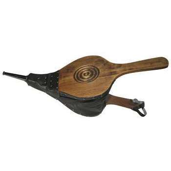 Soufflet cheminée  : bois/tissu/acier, 55cm