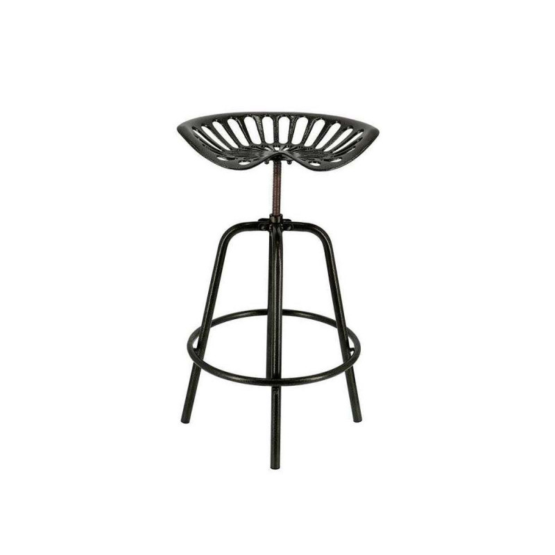 Tabouret de bar en métal, assise tracteur, coloris