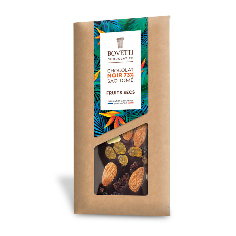Tablette de chocolat noir aux fruits secs - 100g
