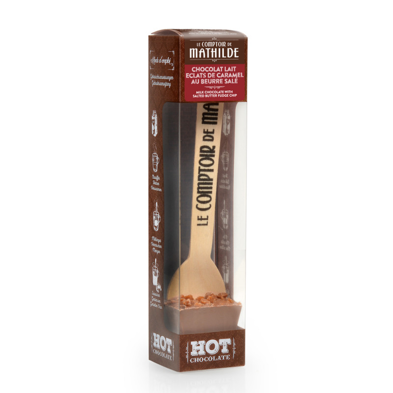 Cuillère 'Hot Chocolate', chocolat lait/caramel au