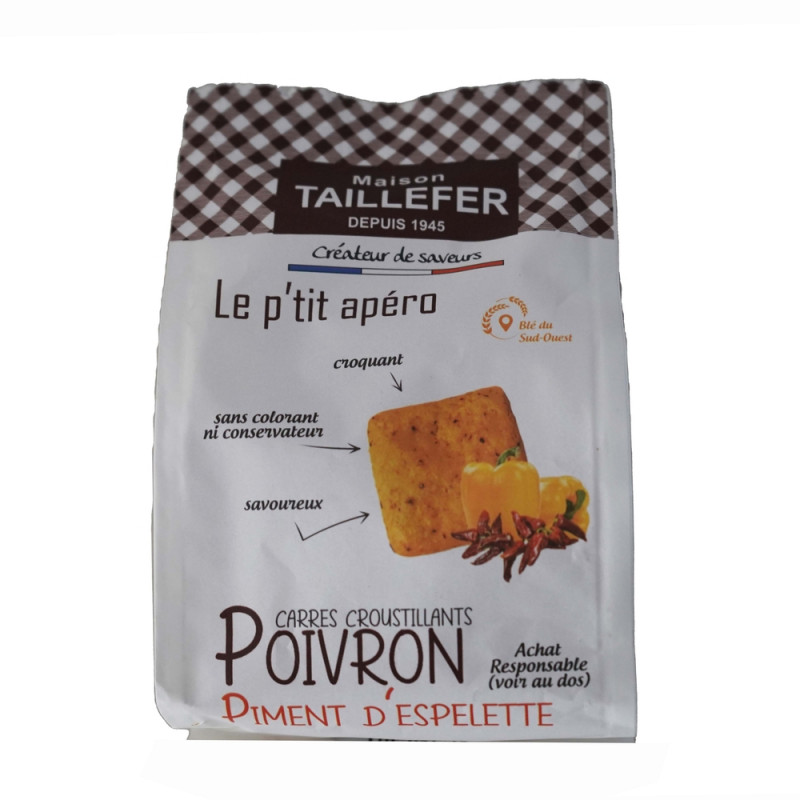 Les carrés croustillants Poivron et Piment d'Espel
