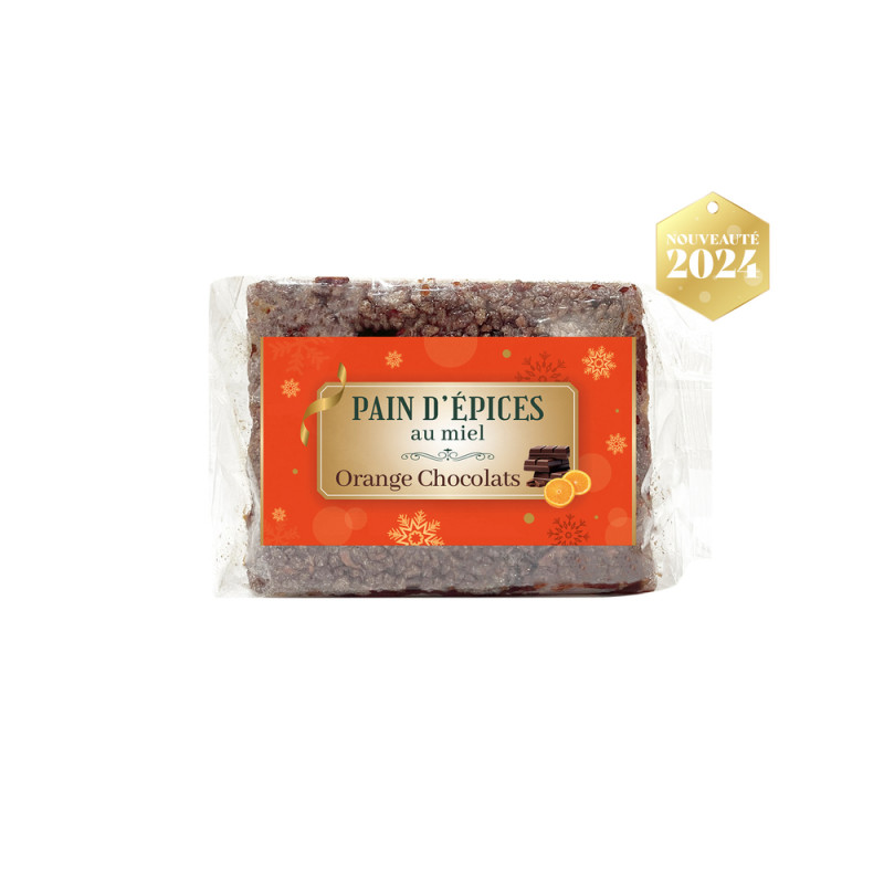 Pain d'épices au miel orange et chocolats - 220g