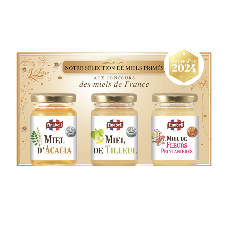 Sélection de miels primés 125g x 3