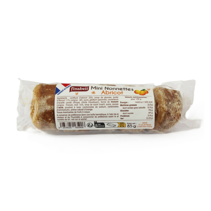Mini nonnettes, saveur abricot - 85g