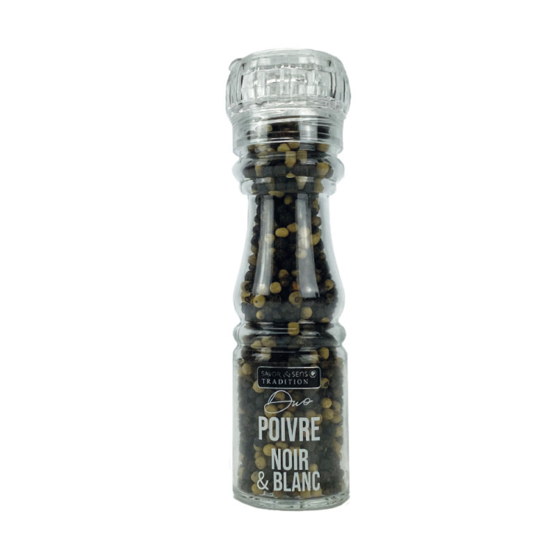 Duo de poivres noir et blanc - 70g