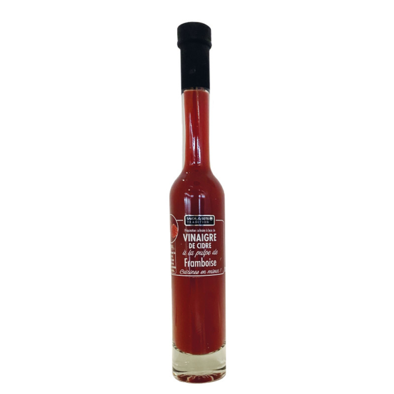 Vinaigre de cidre à la pulpe de framboise - 200ml