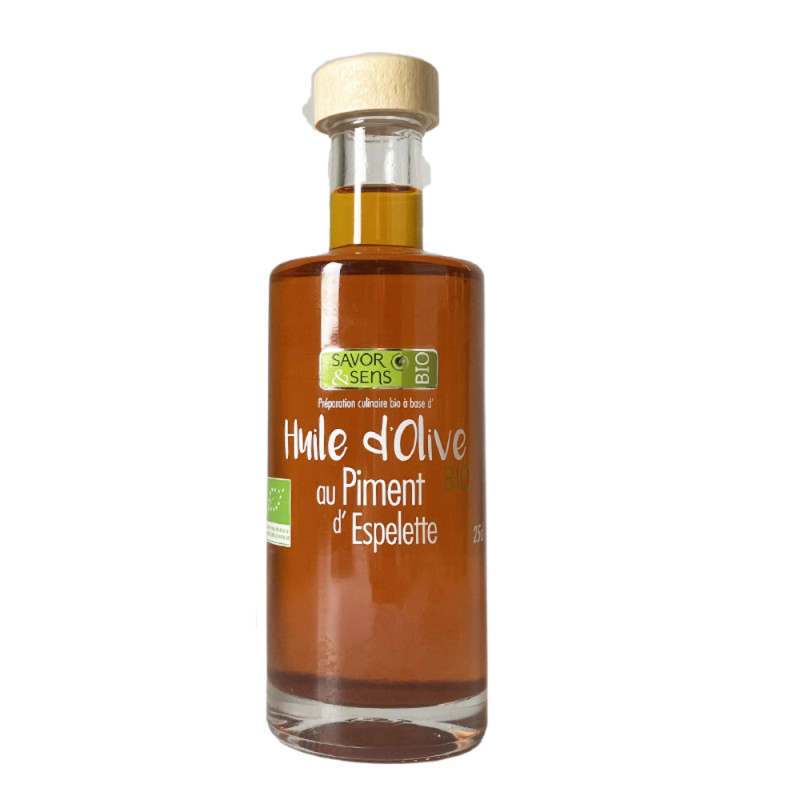 Huile d'olive au piment d'Espelette bio - 200ml