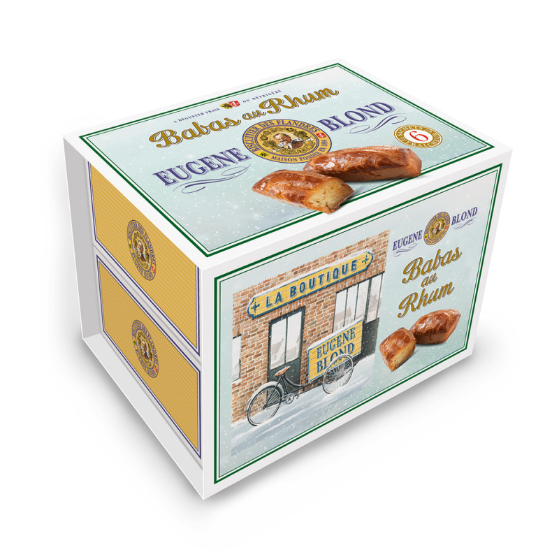 Coffret de Noël : babas au rhum, lot de 2 étuis -