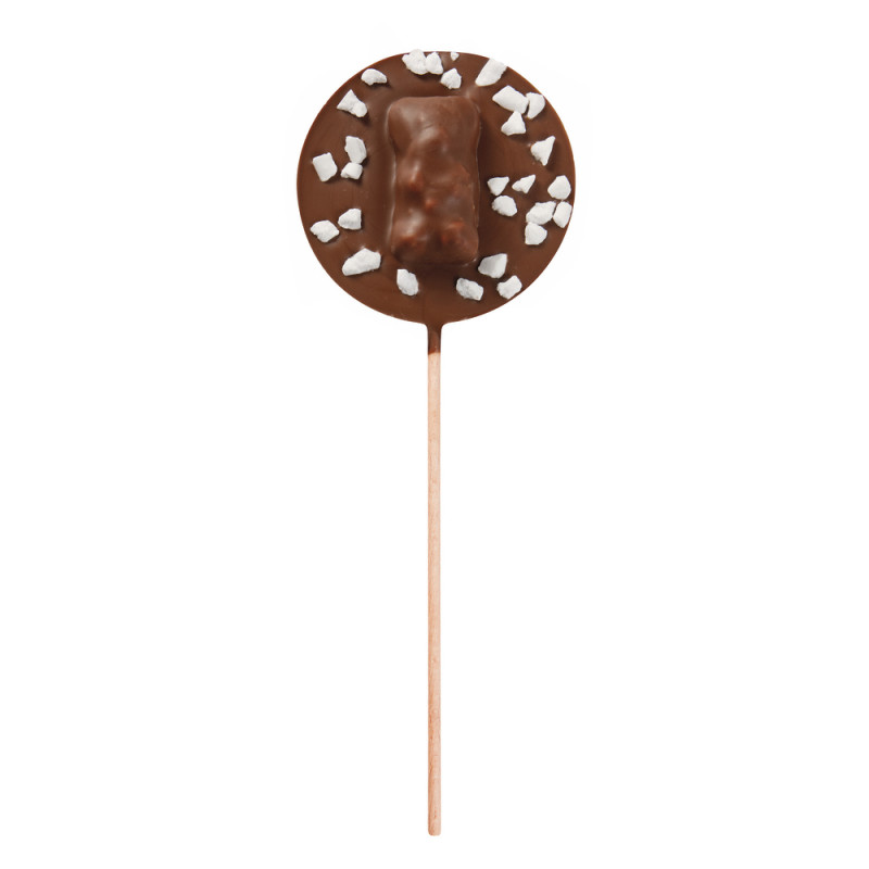 Sucette Oscar : chocolat au lait, guimauve meringu