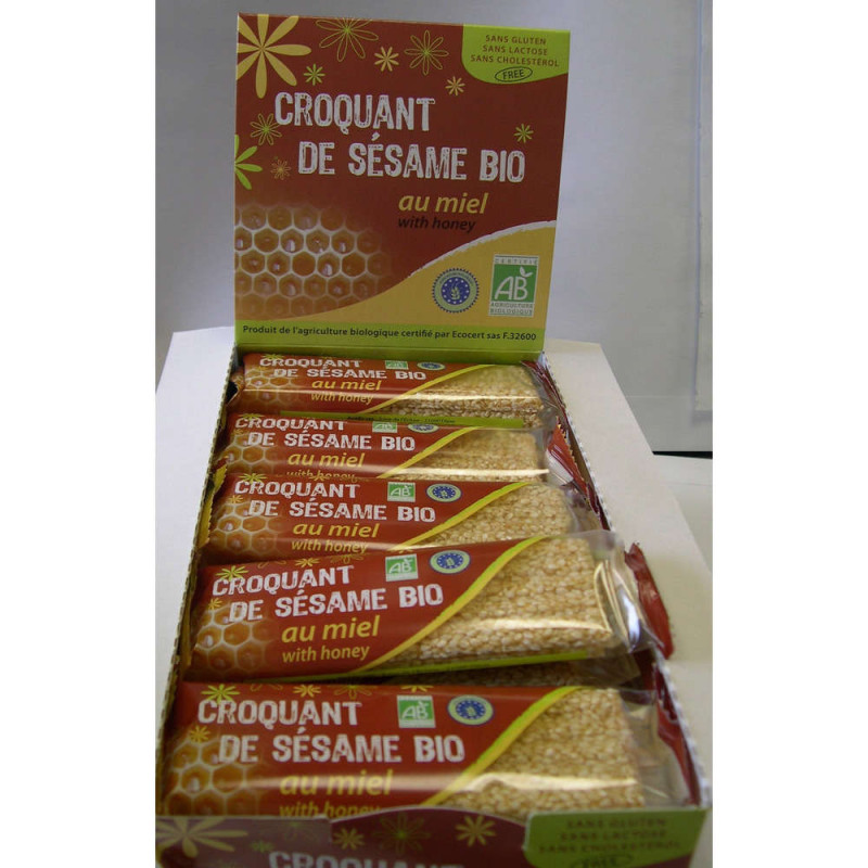 Croquant de sésame au miel bio : 30g