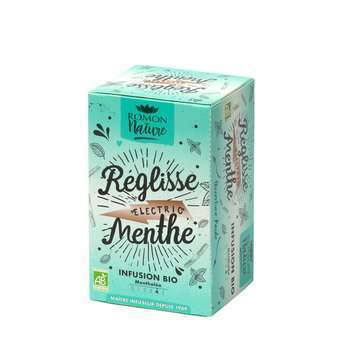 Tisane Reglisse Menthe Bio - Boite de 16 sachets