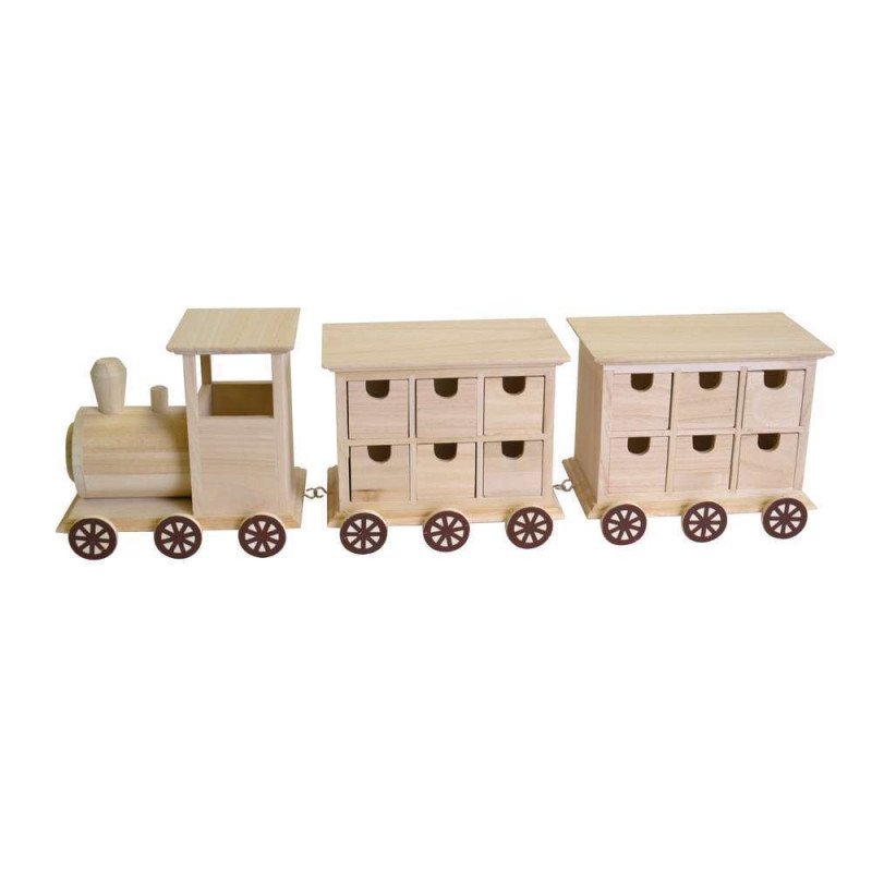 Calendrier de l'avent Train en bois à décorer, 24