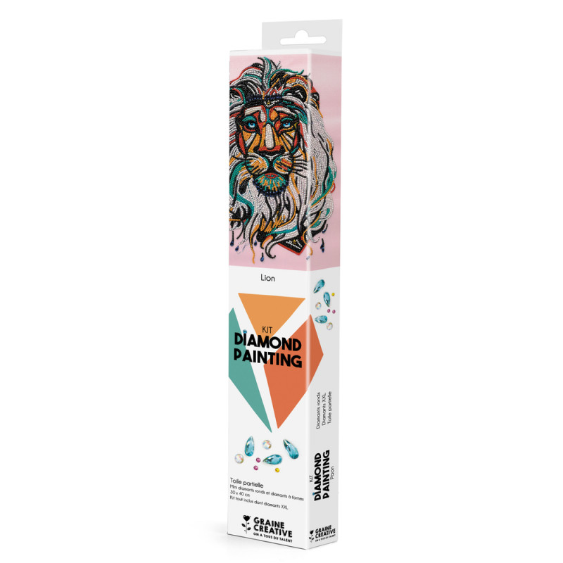 Kit Couture Diamond painting lion 30 x 40 cm