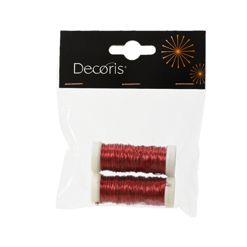 Fil de fer rouge 30m x2