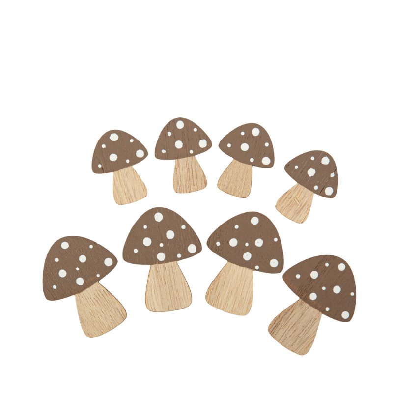 Champignons Adhesifs Bois x8