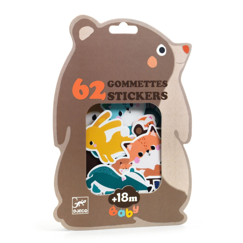 Gommettes, stickers à coller 'Animaux de la forêt'