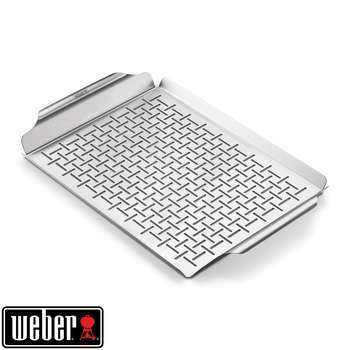 Plat de cuisson pour barbecue en acier inoxydable