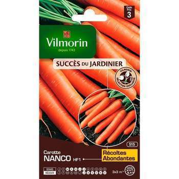 Graines de carotte Nanco Hybride F1 en sachet