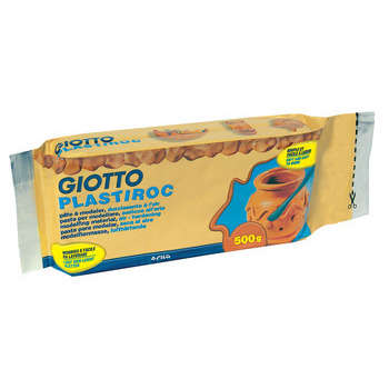 Pâte à modeler PLASTIROC Pain de 500g terra cotta