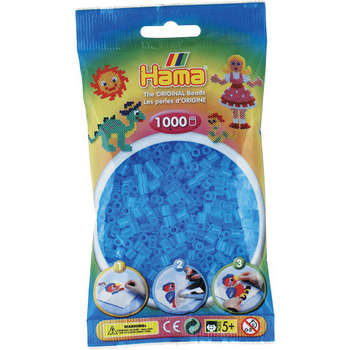 Sachet 1000 perles Midi: bleu transparent