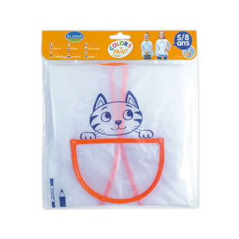 Tablier de peinture Colors : plastique, 6 ans