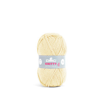 Pelote à tricoter Knitty 4 en acrylique blanc perl