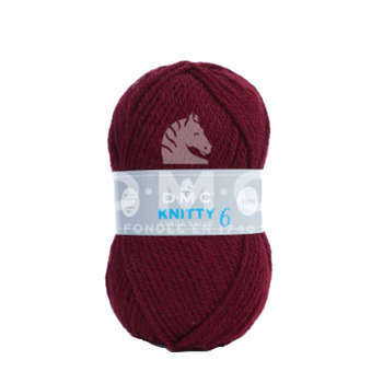 Pelote à tricoter Knitty 6 en acrylique coloris ro