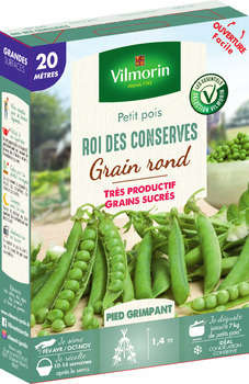 Graines de pois à Rame à Grain Rond'Roi des Conser