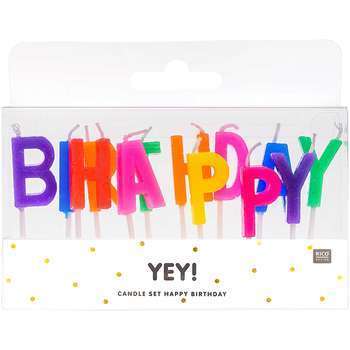 Bougie Happy Birthday mutlicolor