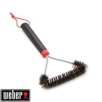 Brosse pour barbecue triangulaire en inox noir - 3