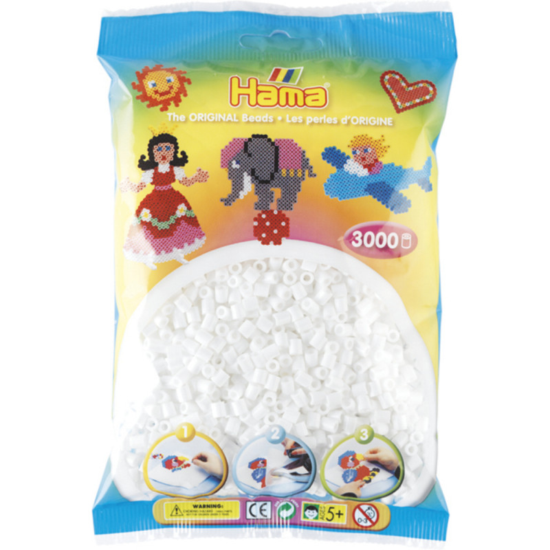 Jeu créatif-Midi Sachet 3000 perles Blanche