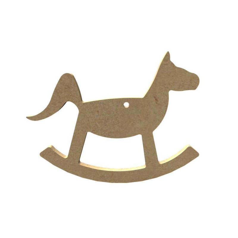 Support bois Cheval à bascule percé 12x10 cm - à d